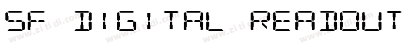 SF Digital Readout M字体转换